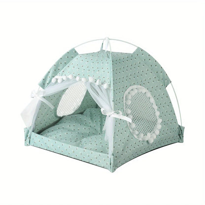 Pet Tent Bed Cats House Supplies Products Accessories Warm Cushions Furniture Sofa Basket Beds Winter Clamshell Kitten Tents Cat