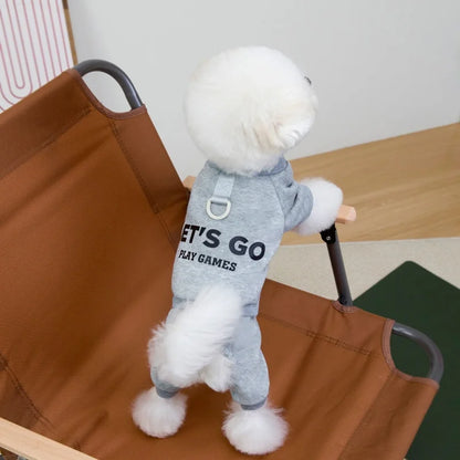 Warm Dog Jumpsuit &amp; Sweatshirt | Polyester Pet Clothes for Small Dogs &amp; Cats