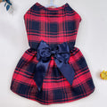 Plaid British Style Bow Dress for Dogs & Cats