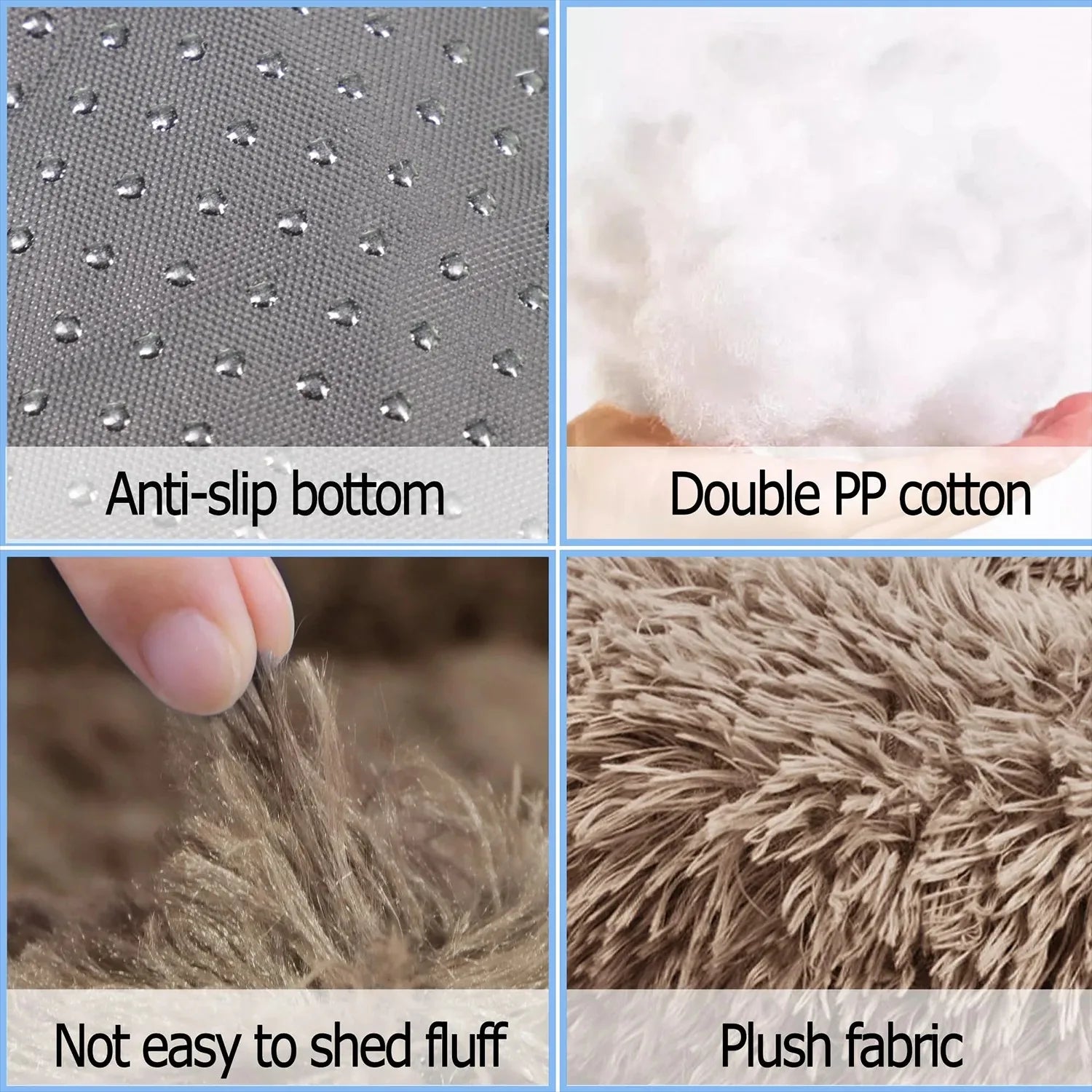 Round Plush Pet Bed – Washable Dog &amp; Cat Sofa Bed
