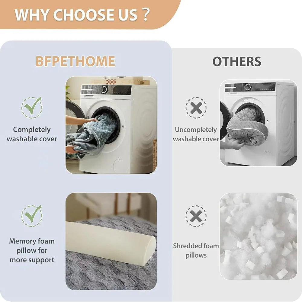 Memory Foam Dog Bed | Waterproof, Machine Washable & All-Season | M to 2XL