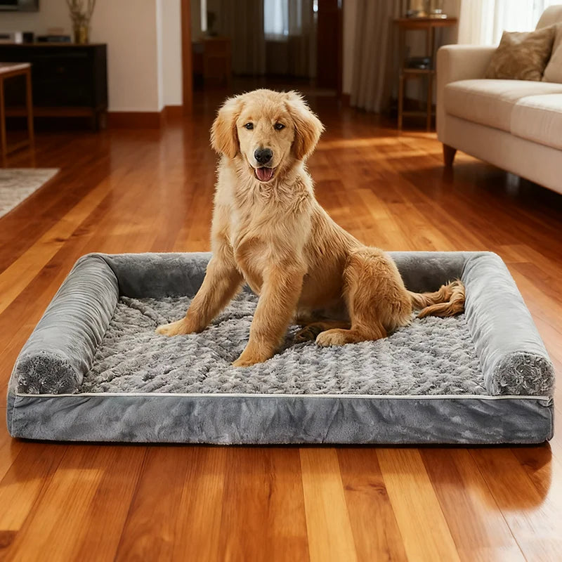 Memory Foam Dog Bed | Waterproof, Machine Washable & All-Season | M to 2XL