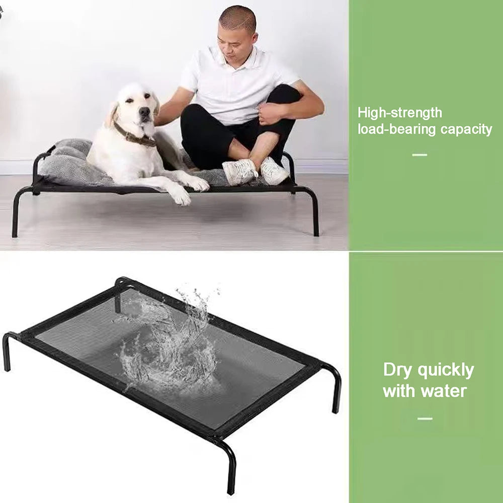 Elevated Large Dog Bed | Outdoor & Home Use | Moisture-Proof Non-Slip Cat Bed | Petdashian