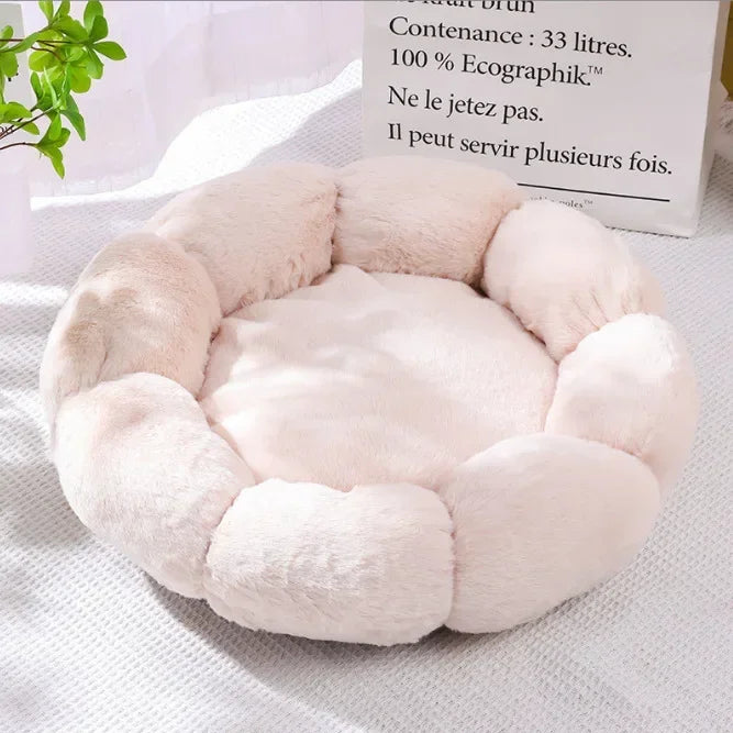 Flower-Shaped Pet Bed | Soft Cotton Dog &amp; Cat Mat for Indoor &amp; Outdoor Use