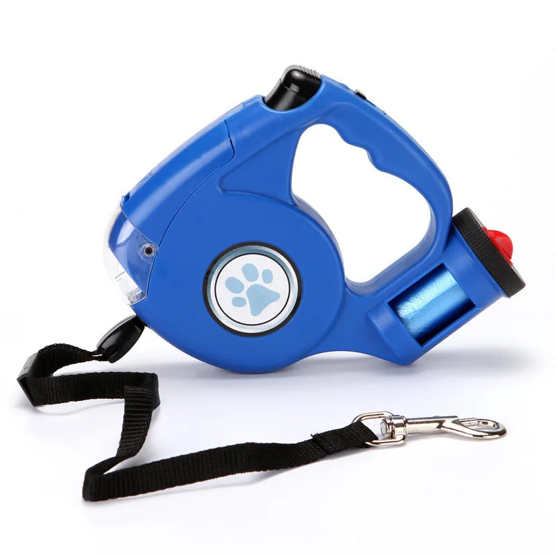3-in-1 Retractable Dog Leash with LED Light | Automatic Outdoor Walking Leash