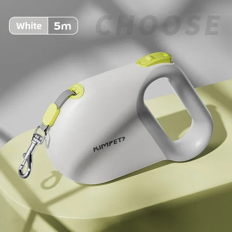 5M Retractable Dog Leash | Reflective Belt, Auto-Lock Safety Walking Rope