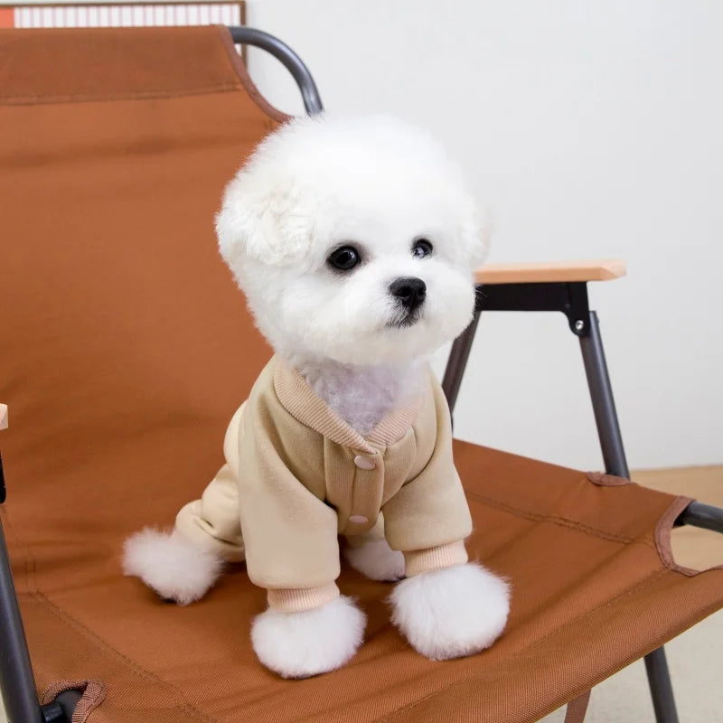 Warm Dog Jumpsuit &amp; Sweatshirt | Polyester Pet Clothes for Small Dogs &amp; Cats