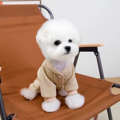 Warm Dog Jumpsuit &amp; Sweatshirt | Polyester Pet Clothes for Small Dogs &amp; Cats