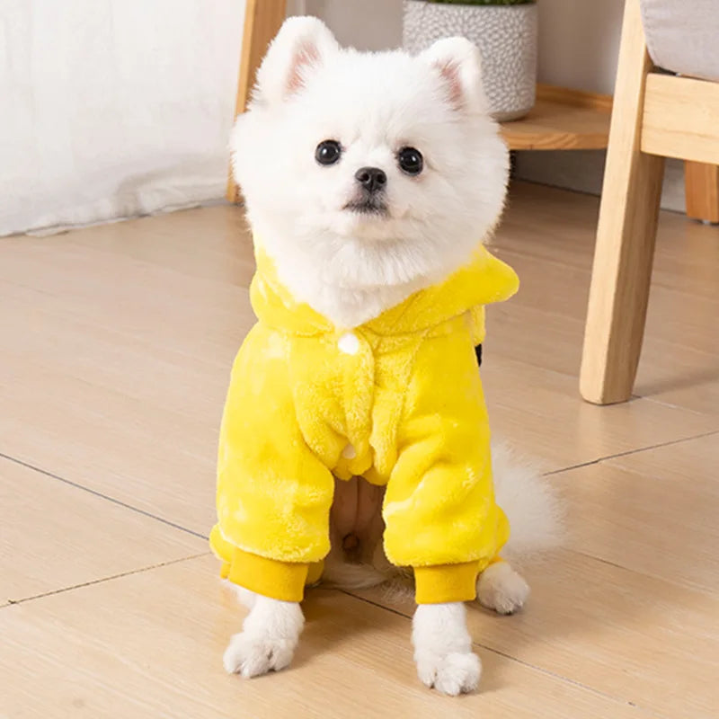 Fleece Animal Hoodie Jumpsuit for Dogs & Cats