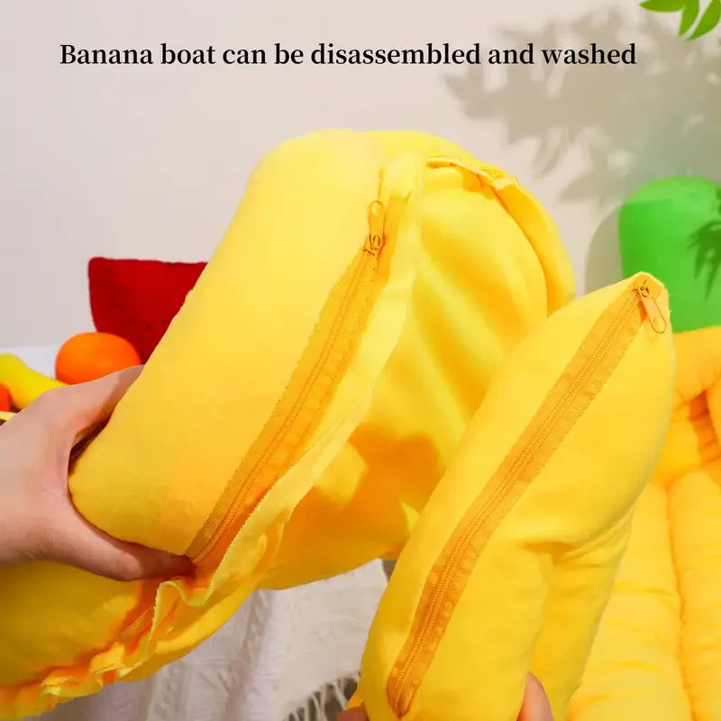 Petdashian Cozy Banana Nest Bed | Washable Plush Sanctuary for Dogs & Cats