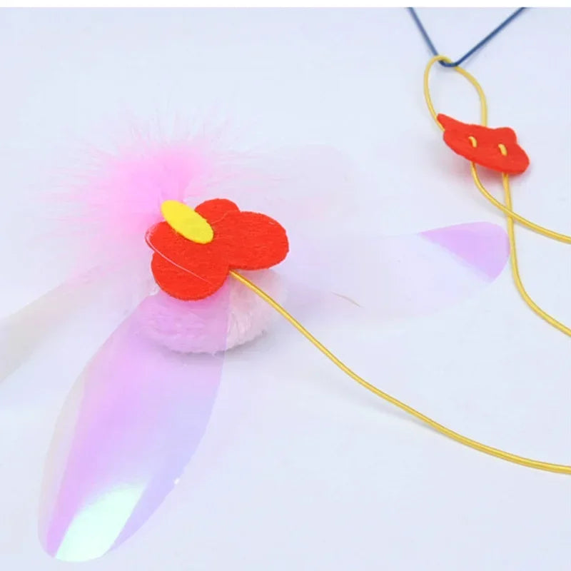 Hanging Door Mouse Cat Toy | Retractable Self-Play Interactive Scratch Rope