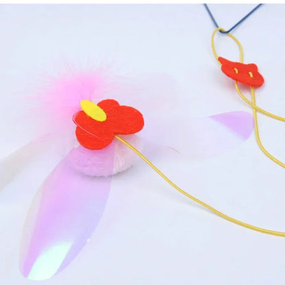 Hanging Door Mouse Cat Toy | Retractable Self-Play Interactive Scratch Rope