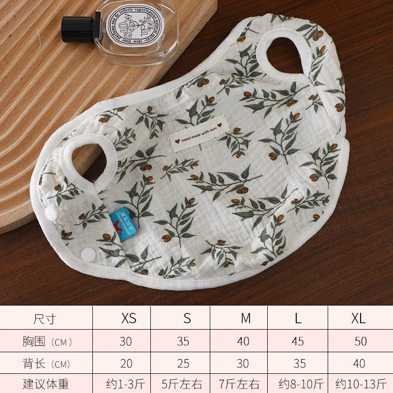Adorable Dog Clothes for Small Breeds Autumn Anti-Dirt Anti-Hair Shedding Button Vest Teddy Bichon Cute Autumn Outfit Pet Sup...