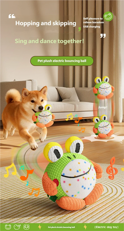 Electric Bouncing Ball Dog Toy | Sound Making, Bite Resistant Puppy Molar Toy
