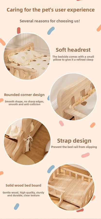 Solid Wood Pet Sofa Bed &amp; Cat Condo | All-Season Dog &amp; Cat Furniture