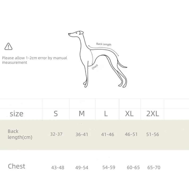 Adjustable Wool Coat for Italian Greyhounds & Whippets
