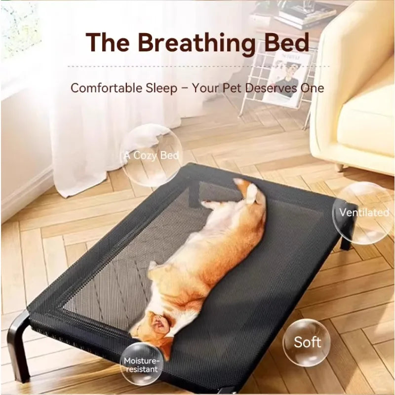Elevated Big Dog Bed Summer Dog Nest Convenient Carry Moisture Proof For Outdoor Home Large Cat Bed Non-Slip Durable HD