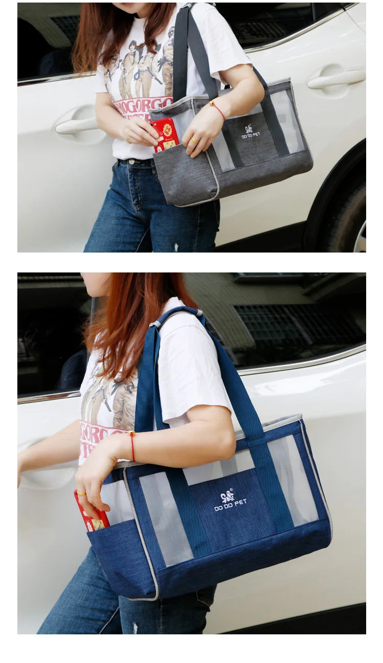 DODOPET Pet Out Carrying Bag Portable Dog Summer Breathable Backpack Puppy Pet Bag Cat Bag Hand Carry