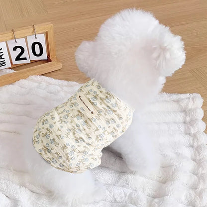 Adorable Dog Clothes for Small Breeds Autumn Anti-Dirt Anti-Hair Shedding Button Vest Teddy Bichon Cute Autumn Outfit Pet Sup...