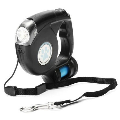 3-in-1 Retractable Dog Leash with LED Light | Automatic Outdoor Walking Leash