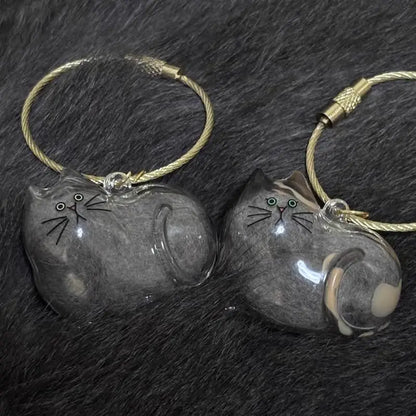 Pet Hair Memorial Resin Keychain