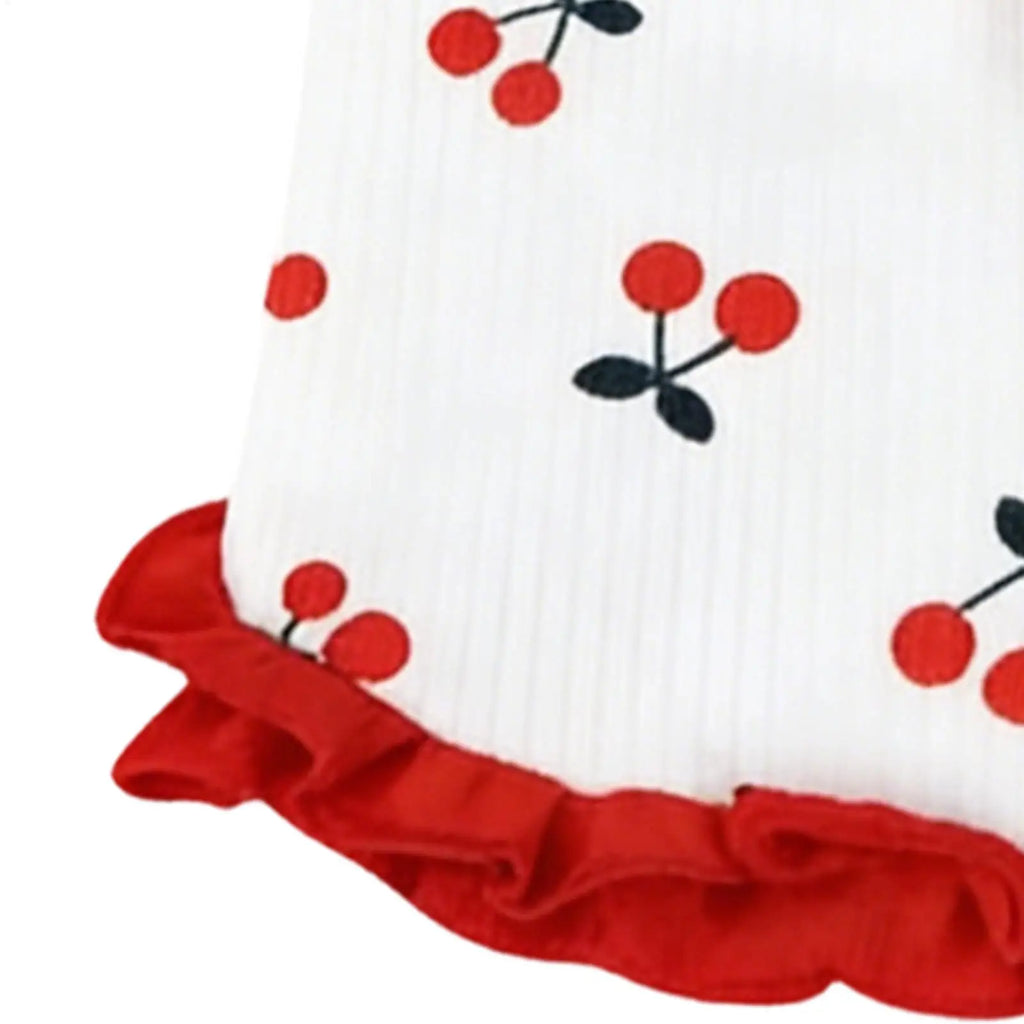 Cherry Print Breathable Dog & Cat Vest – Soft Summer Pet Clothes
