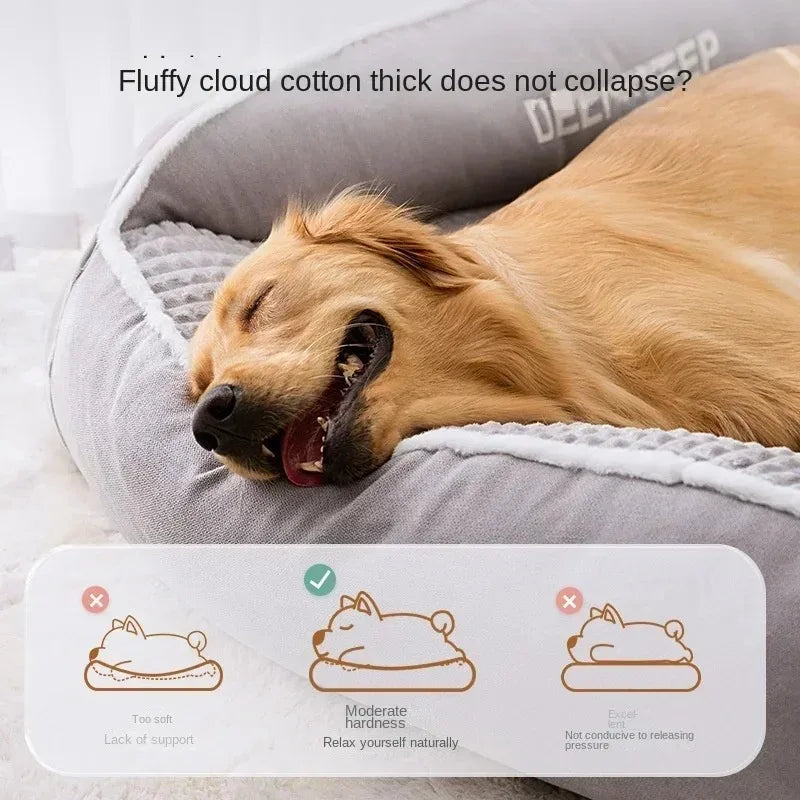 Petdashian Winter Warm Dog Sofa Bed | Plush Cushion for Small to Large Dogs