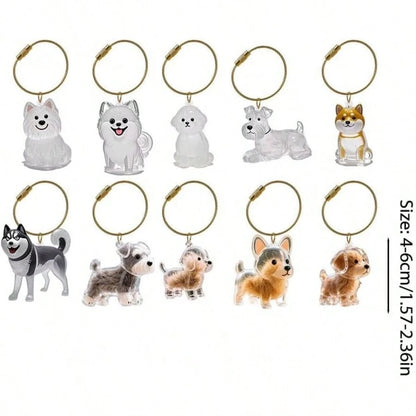 Pet Hair Memorial Resin Keychain