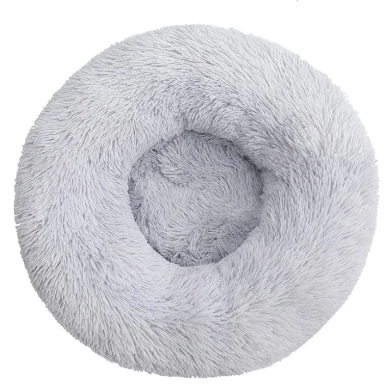 Petdashian Round Plush Dog Bed | 6 Sizes | Warm Winter Sleep Nest for Dogs & Cats