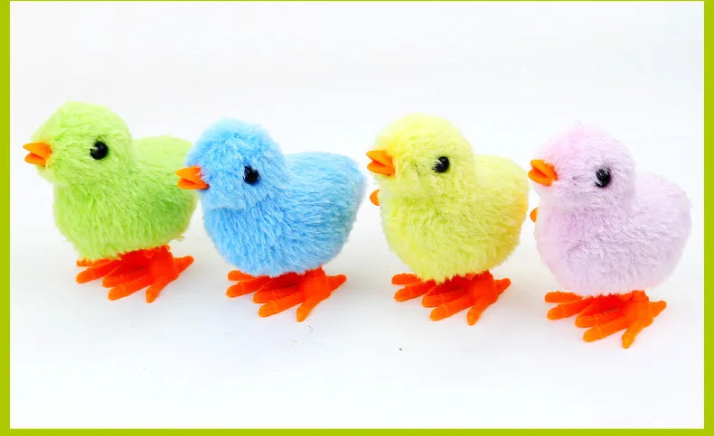 Wind-Up Chick Cat Toy | Hopping Clockwork Chicken Interactive Kitten Toy