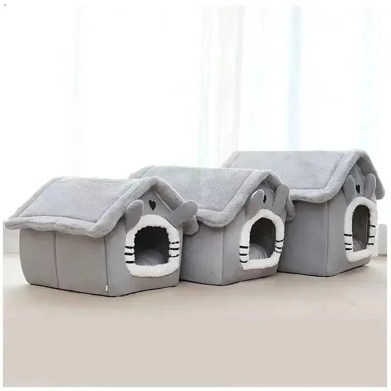 Petdashian Indoor Pet Tent Bed | Cozy Dog & Cat House with Washable Cushion