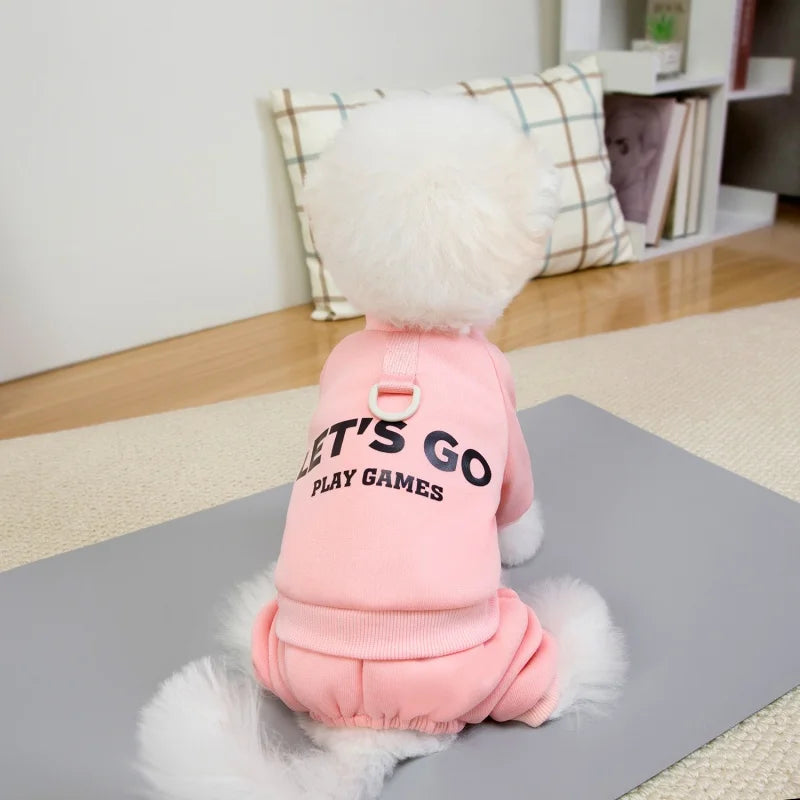 Warm Dog Jumpsuit &amp; Sweatshirt | Polyester Pet Clothes for Small Dogs &amp; Cats