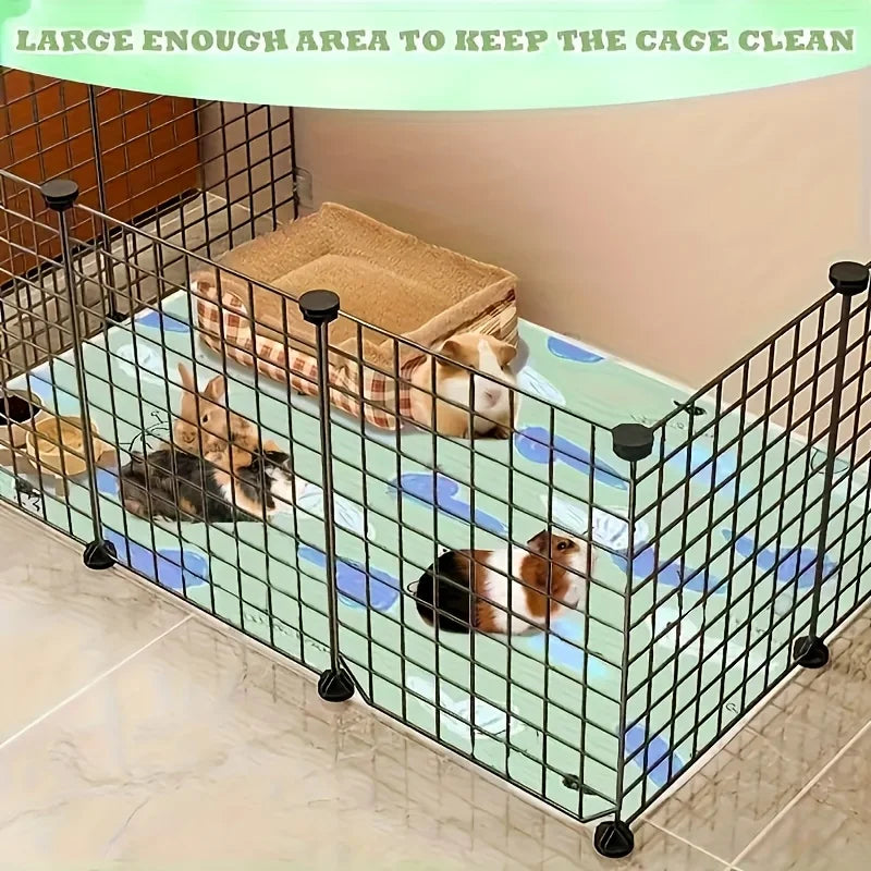 Pet Cage Mat (Reusable) – Suitable for Hamsters, Rabbits, Guinea Pigs, Cats & Reptiles, Durable Washable with Fun Prints