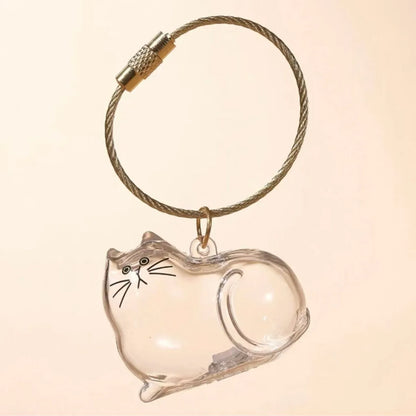 Pet Hair Memorial Resin Keychain