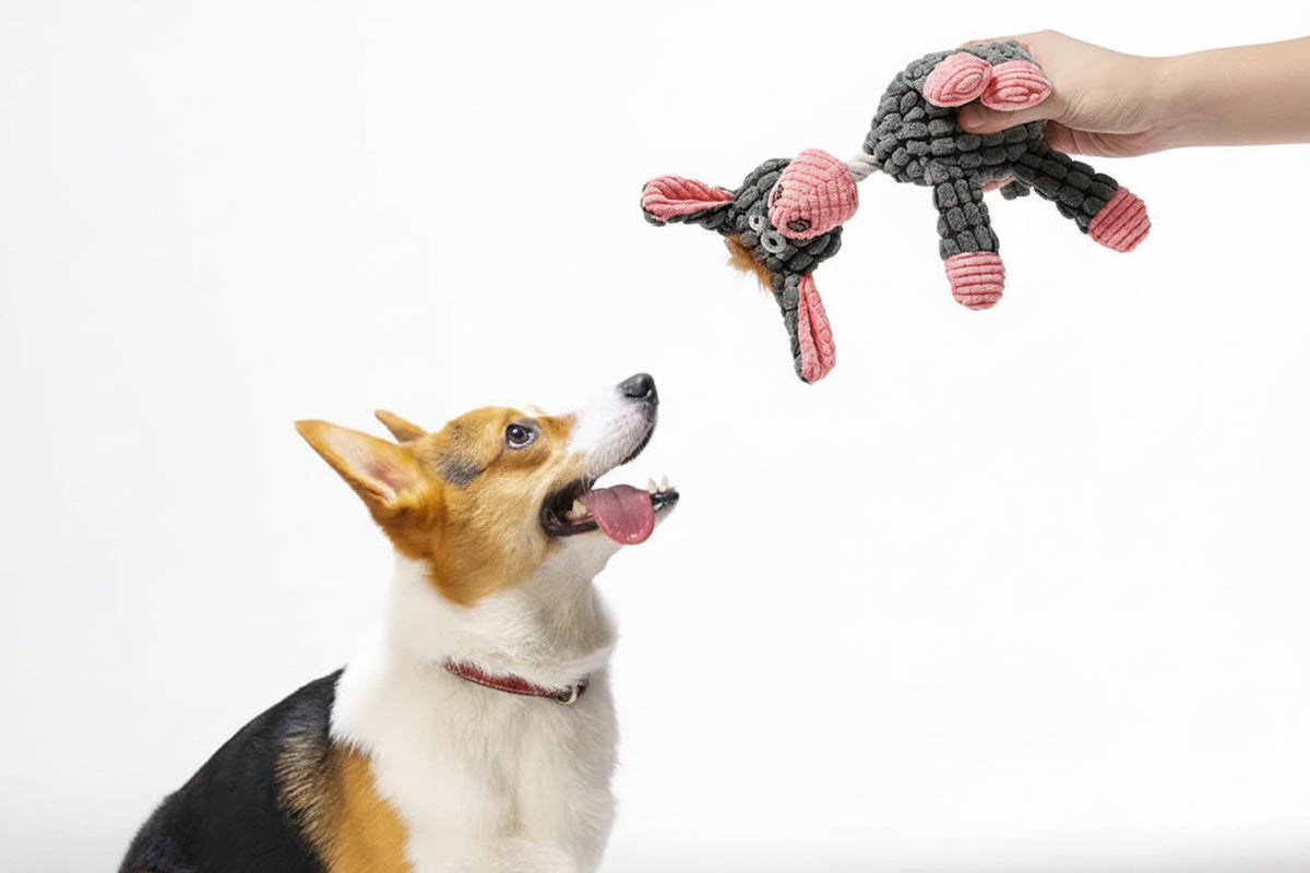 Funny Donkey Squeaky Plush Dog Toy | Tough Bite & Teeth Grinding
