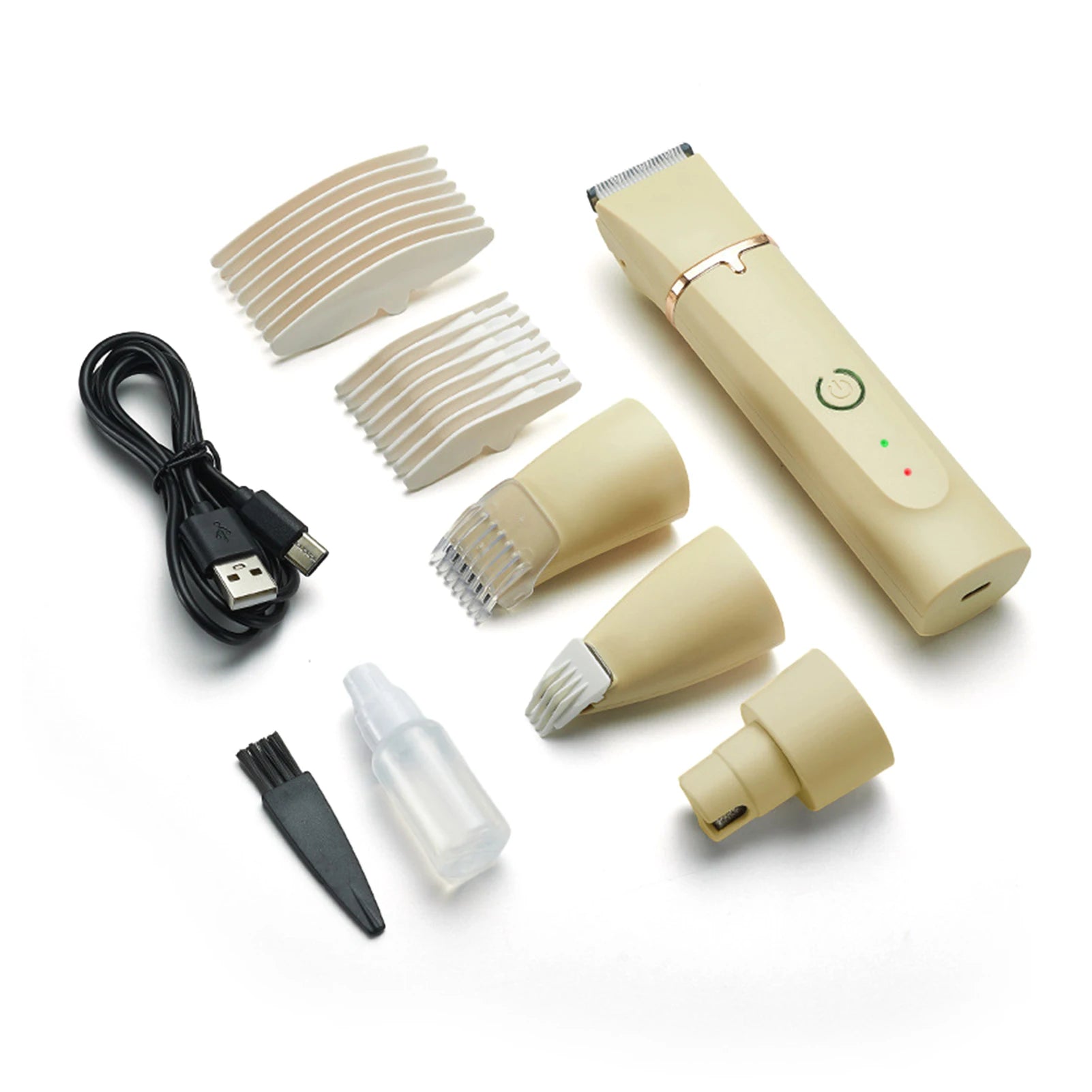 Petdashian 4-in-1 Electric Pet Grooming Kit | USB Rechargeable Clippers for Dogs & Cats