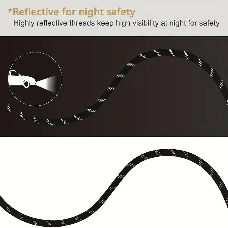 6ft Reflective Dual-Handle Dog Leash | Heavy Duty Traffic Rope Lead for Training &amp; Control