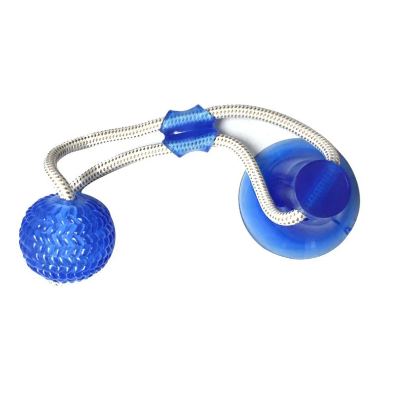 Interactive Suction Cup Dog Chew Toy — TPR Ball with Elastic Rope for Teeth Cleaning