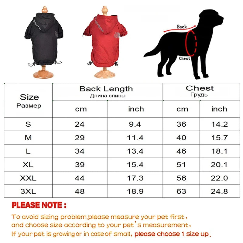 Waterproof Reflective Hoodie Jacket for Dogs & Cats