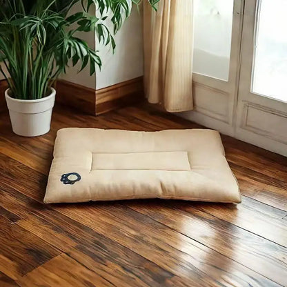 Four-Season Cotton Linen Pet Bed Mat | Scratch-Resistant &amp; Washable for Dogs &amp; Cats