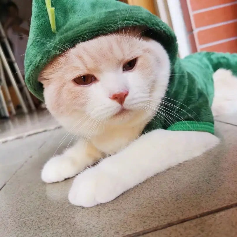 Fleece Animal Hoodie Jumpsuit for Dogs & Cats