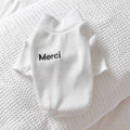 Pet Clothes Dog Cat Out Handsome Cute Letter Bottoming Shirt Soft and Comfortable Spring and Summer