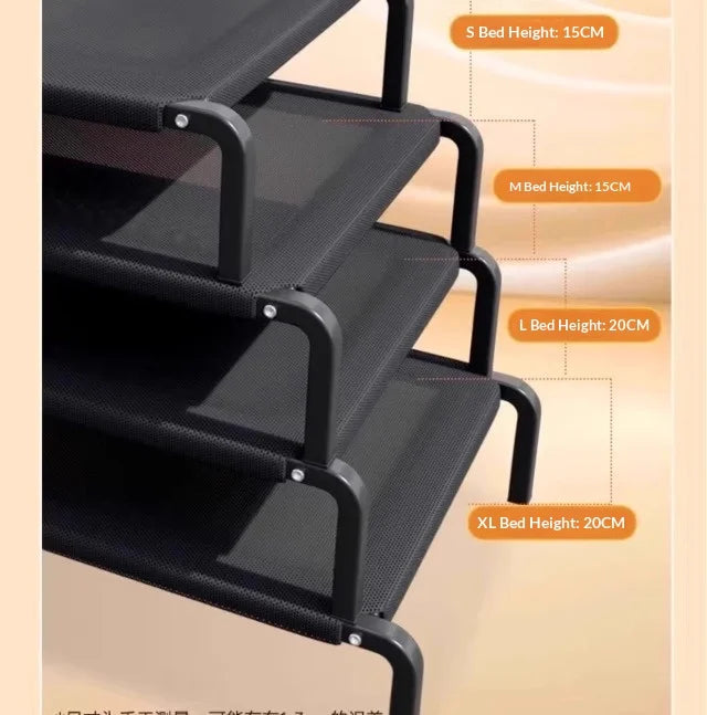 Elevated Dog Bed | All-Season Waterproof Raised Pet Cot for Large & Small Dogs