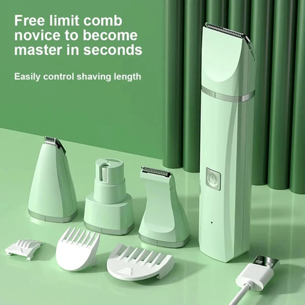 Petdashian 4-in-1 Electric Pet Grooming Kit | USB Rechargeable Clippers for Dogs & Cats