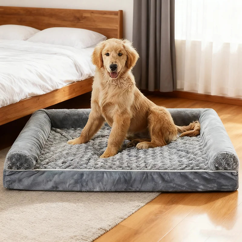 Memory Foam Dog Bed | Waterproof, Machine Washable & All-Season | M to 2XL