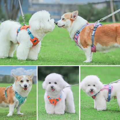 No Pull Dog Harness | Nylon Reflective Vest | Easy Control Handle | Small Medium Large Dogs