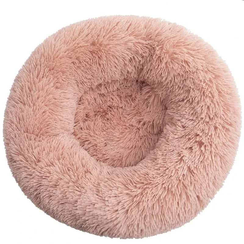Petdashian Round Plush Dog Bed | 6 Sizes | Warm Winter Sleep Nest for Dogs & Cats