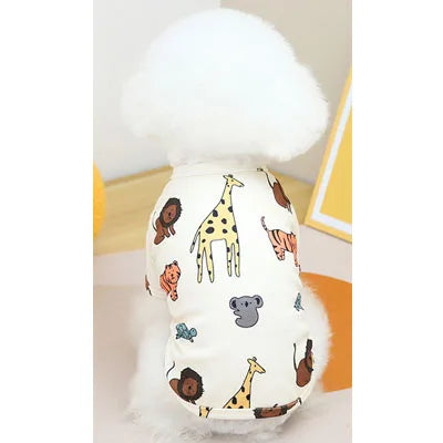 Animal Print Dog Hoodie & T-Shirt for Small Breeds