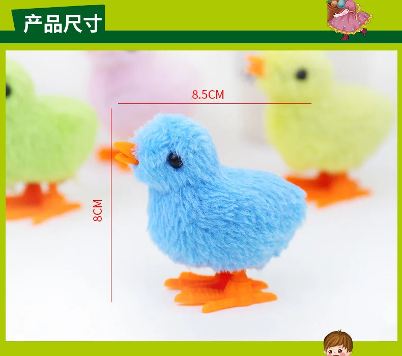 Wind-Up Chick Cat Toy | Hopping Clockwork Chicken Interactive Kitten Toy