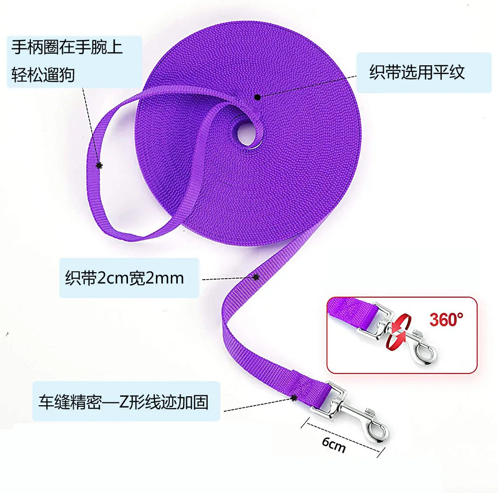 Premium Dog Training Leash – Long Recall Lead for Obedience, Agility & Outdoor Play